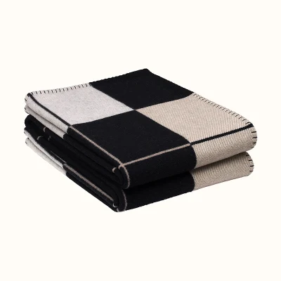 Thick Blanket Crochet Soft Shawl Warm Plaid Sofa Bed Fleece Knitting Cape