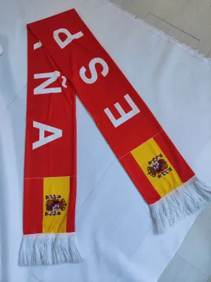 Custom Printing Scarf Polyester Custom Design and Size Football Fan Scarf Soccer Fan Scarf