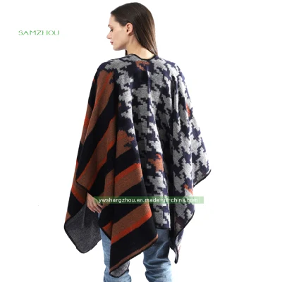 Fashion Street Jacquard Cape Euramerican Scarf Lady Cashmere Shawl Winter