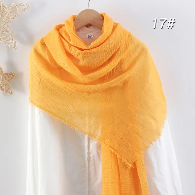 Luxury Long Chiffon Head Neck Cotton Wholesale Warp Shawl Silk Muslim Scarf
