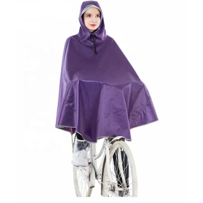 Hottest Lady Waterproof PVC Rain Coat Plus Size Hooded Rain Poncho for Bike Women Rain Wear