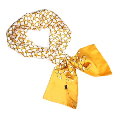 Factory Custom Luxury Prevent External Women&prime; S Printed Twill 100% Silk Long Neck Scarf