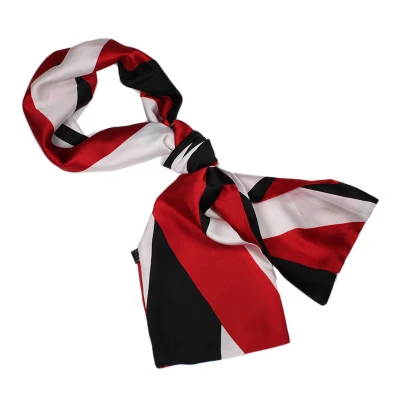 Wholesale Korean Version Embellished Silk Scarf Vintage Ins Tied Hair Ribbons Cure Blue Thin Long Silk Scarf