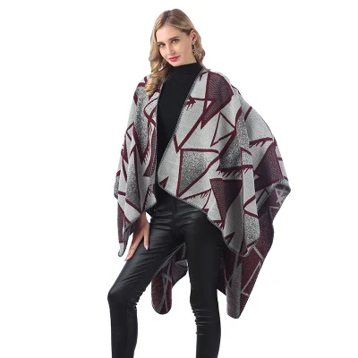 Hot Item Winter Lady New Designer Brand Luxury Fashion Square Scarves Ladies Classical Geometry Embroidery Poncho Shawl Cape Women&prime;s Accessories Scarf for Girl