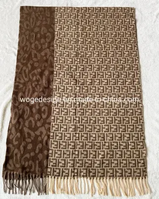 Yiwu Woge Prime Supplier Lightweight Oversized Fashion Soft Winter Scarves Fringe Shawl Wrap