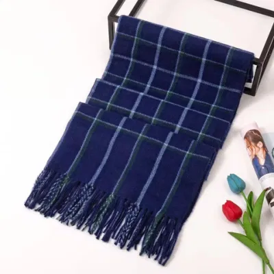 Cotton Warm&Super Soft Classic Fashion Plaid Cashmere Feel Scarf