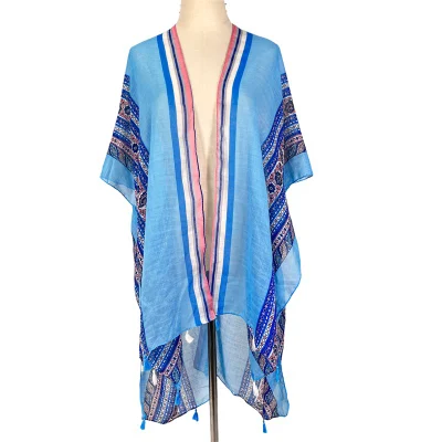 Women Lightweight Ethnic Shawl Beach Silk Scarves
