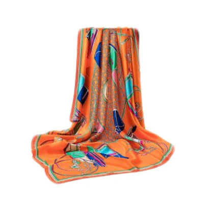 China Custom 100% Pure Print Women Silk Scarf
