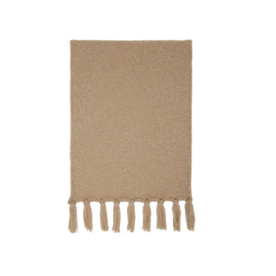 Wool Solid Color Hanging Beard Woolen Knitted Scarf with Fringe for Both Men and Women Fall and Winter Neck
