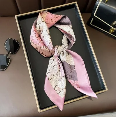 Fashion Hair Bandanas Scarf Designer Neck Scarf Printed Small Silk Square Scarves