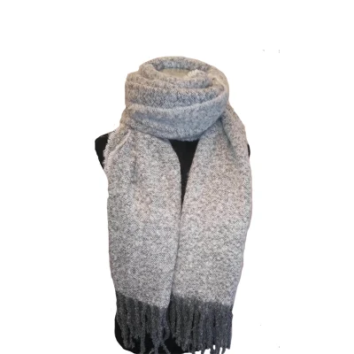 Lady Winter Warm Fashion Knitting Super Soft Woven Boucle Blanket Scarf