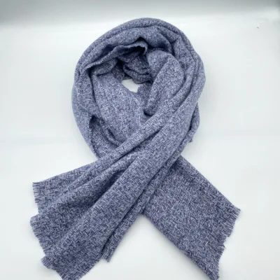 Fashion Winter Warm 100% Polyester Soft Brushed Woven Check Blanket Shawls Scarves with 3cm Fringe