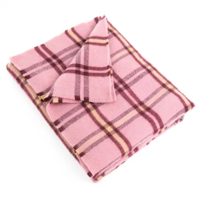 Home Rui Women Men Spring Fall Pink Woven Tassel Plaid Lattice Veronz Super Soft Classic Nova Scottish Large Cozy Oversize Cappa Tippet Turban Textural Scarf