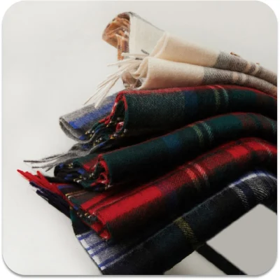 Inner Mongolian 100% Pure New Wool Solid Colour Unisex Lamb&prime;s Wool Scarf