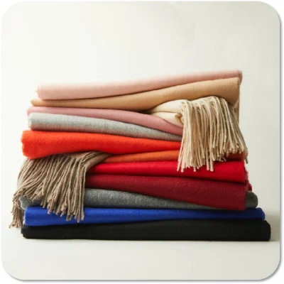 Inner Mongolian 100% Pure New Wool Solid Colour Unisex Lamb&prime;s Wool Scarf