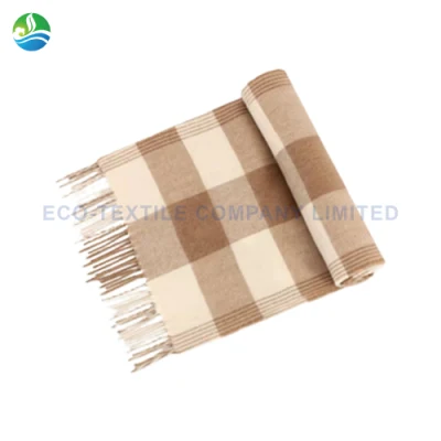 Factory OEM/ODM Custom Colors 100% Camel Hair Twill/Jacquard/Checked Scarf