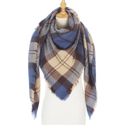 Knitted Spring Winter Women Scarf Plaid Warm Cashmere Scarves