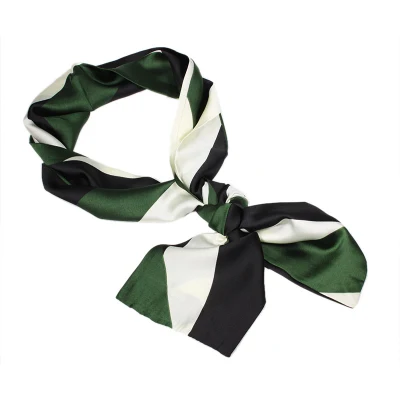 Scarf Factory Hot Sale and Custom Fashion Geometry Twill Digital Printed 100% Natural Silk Long Scarf for Ladies