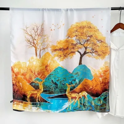 Spring Stylish Lightweight Women Silk Like Scarf