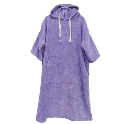 Quick Drying Microfiber Hooded Beach Towel Surf Changing Robe Waterproof Changing Poncho