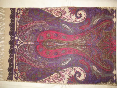 Classic Doule Faced Print Paisley Animal Shawls