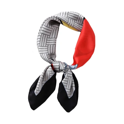  Autumn and Winter Women Hair Square Premium Feeling Shawl Silk Scarf