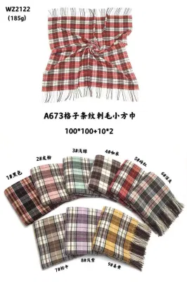 Women&prime;s Fall Winter Classic Tassel Plaid Scarves Warm Soft Chunky Large Blanket Shawl Scarf