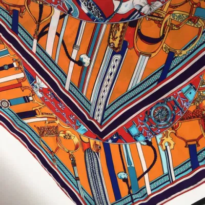 Double Side Digital Printed Head Silk Hair Band 50*50cm Scarf Bandana Designer Wholesale Silk Twill Scarf