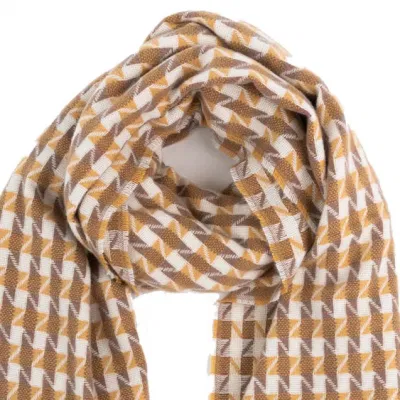 Wholesaler Outerwear Apparel Accessory Woman Winter Warm Camel Cashmere Feel Woven Tassel Grid Checks Stoles Shawl Pashmina Character Blanket Scarf
