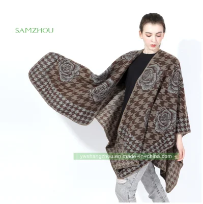 Western Jacquard Cape Fashion Scarf Lady Cashmere Shawl Winter