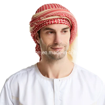 Factory Vintage Woven Pattern Keffiyeh Muslim Arabic Windproof Desert Wrap Shawl Shemagh Hijab Square Man Wool Scarfs