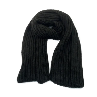 Personalized Fashion Warmer Knit Scarves Beanies Matching Ribbed Winter Warm Cable Knit Scarf for Women