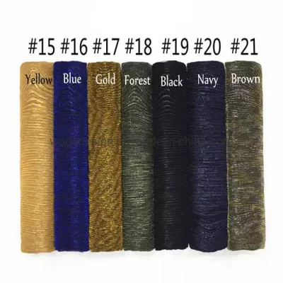 Yiwu Factory Wholesale Women Absolutely Gorgeous Shimmer Bridesmaid Evening Dress Bridal Polyester Wrap Scarf Wedding Shawl
