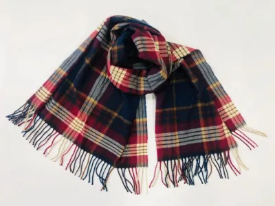 Men&prime;s Fashionwinter Scarf Plaid Long Muffler Wrap Shawl Popular Black &amp; Red Checked Shawl /Ruana/Poncho/Cape/Wrap