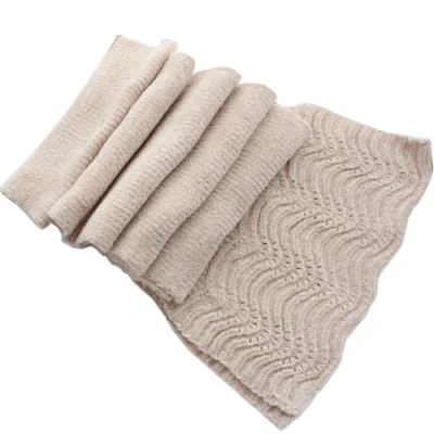 Cotton Warm Women&prime;s Pure Color Soft Long Winter Design Scarf Tassel