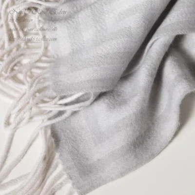 Lady Shawl Italy Style Thickened Wave Pattern Velvet Woven Oversized Cashmere Scarf