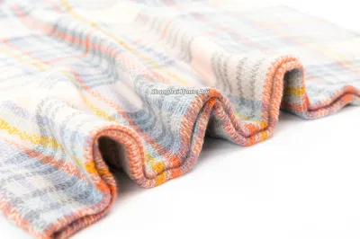 Home Rui Wholesale Outerwear Apparel Accessory Women Winter Cashmere Tassel Classic Plain Plaid Grids Checks Chunky Fluffy Windowpane Wraps Shawl Blanket Scarf