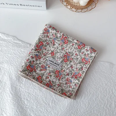 Silk Womens Classic Square Soft Solid Lightweight Oblong Floral Scarf