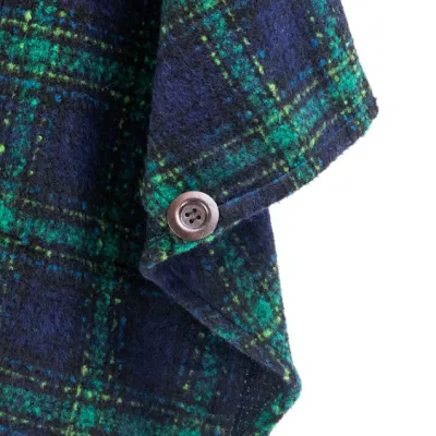 Manufacturer Outfit Fall Winter Lady Plus Batwing Classic Multi Block Tassel Wraps Nova Scottish Plaid Checks Sweater Cape Boat V-Neck Poncho Pallium Cape