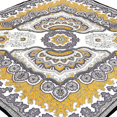 Ladies Fashion 100% Mulberry Silk Square Head Scarf Custom Printed Silk Scarves