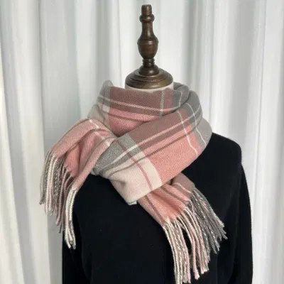 Plaid Thicken Warm Men Women Business Wool Cashmere Winter Shawl Scarves