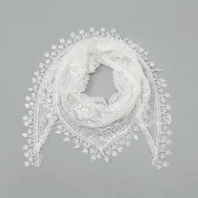 Summer Thin Solid Color Triangular Scarf with Fringe