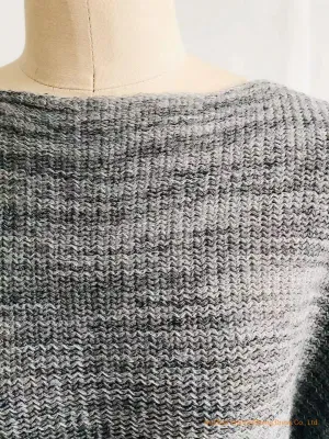 Ladies Section Yarn Dye Ruana Gray Color Knitted Shawl Warm Winter Poncho/Ruana/Warp/Cape