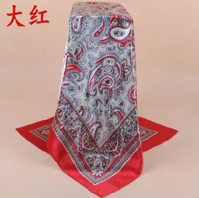 Silk Paisley Bandana Scarf for Women Square Fashion Hair Head Scarf Satin Scarves Silky Neckerchief