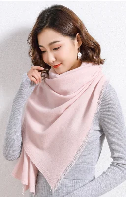 Wholesale Warm Ladies Natural Pure Wool Scarf