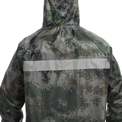 Army Camouflage Rain Poncho Jacket Coat Adults Hooded Waterproof Outdoor Raincoat for Men