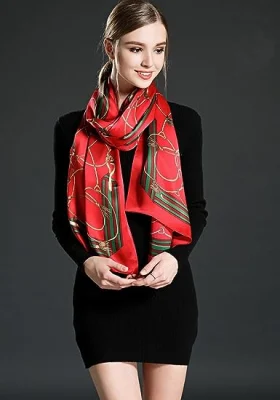 Custom Women Large Mulberry Silk Scarf Shawl Wraps