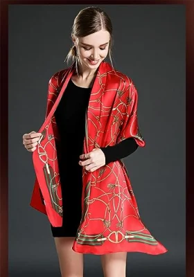 Custom Women Large Mulberry Silk Scarf Shawl Wraps