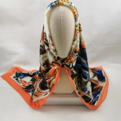 Wholesale New Print Pattern Women Long Fashion Satin Silk Scarf
