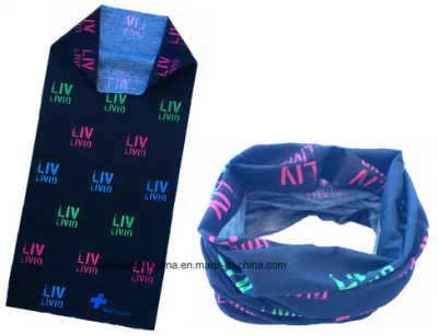 China Factory OEM Produce Custom Logo Print Polyester Microfiber Neck Gaiter Seamless Tubular Bandana Tube Scarf